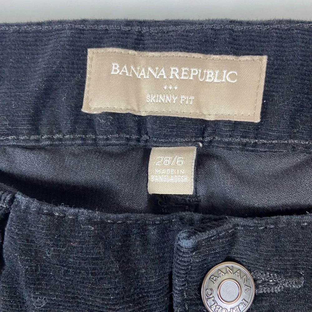 Banana‎ Republic Womens Size 28/6 (ACT30) Black Corduroy Skinny Fit Pants READ